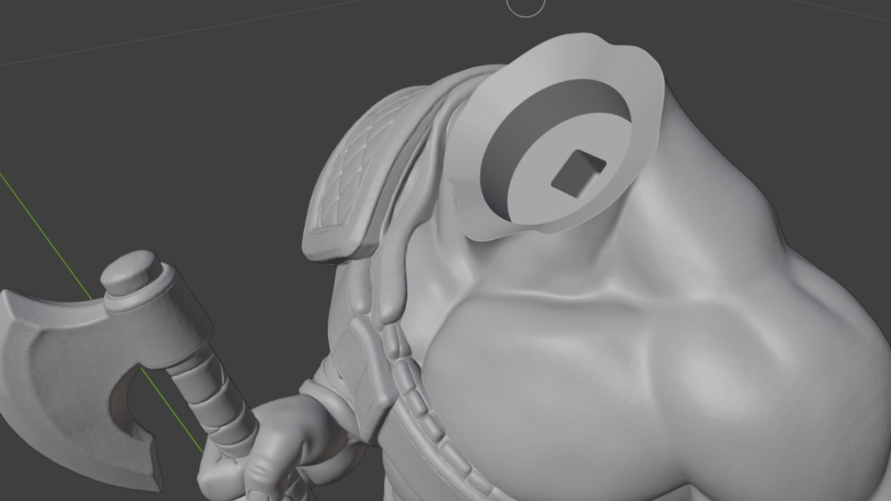 Encaixe fêmea gerado pelo add-on
