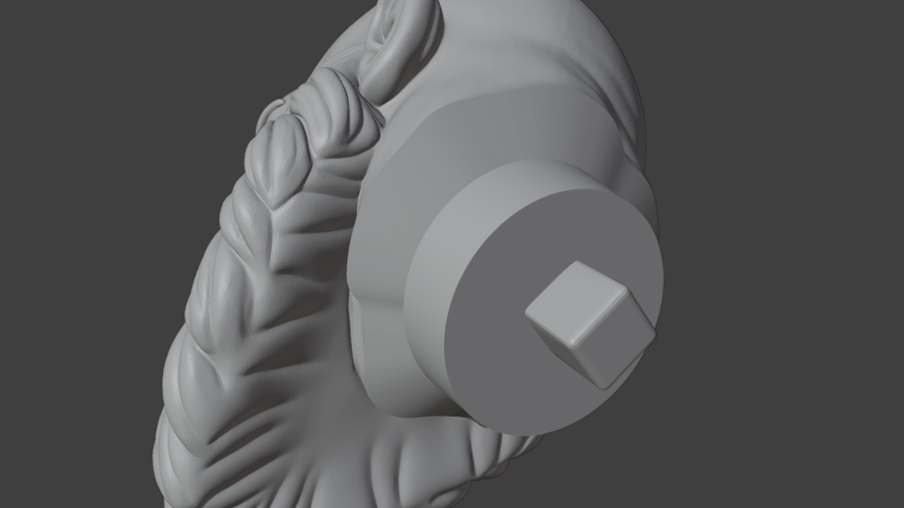 Encaixe macho gerado pelo add-on