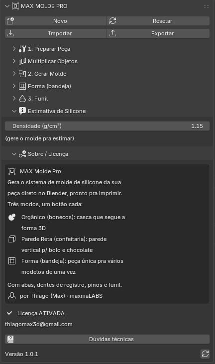Estimativa &amp; Sobre / Licença